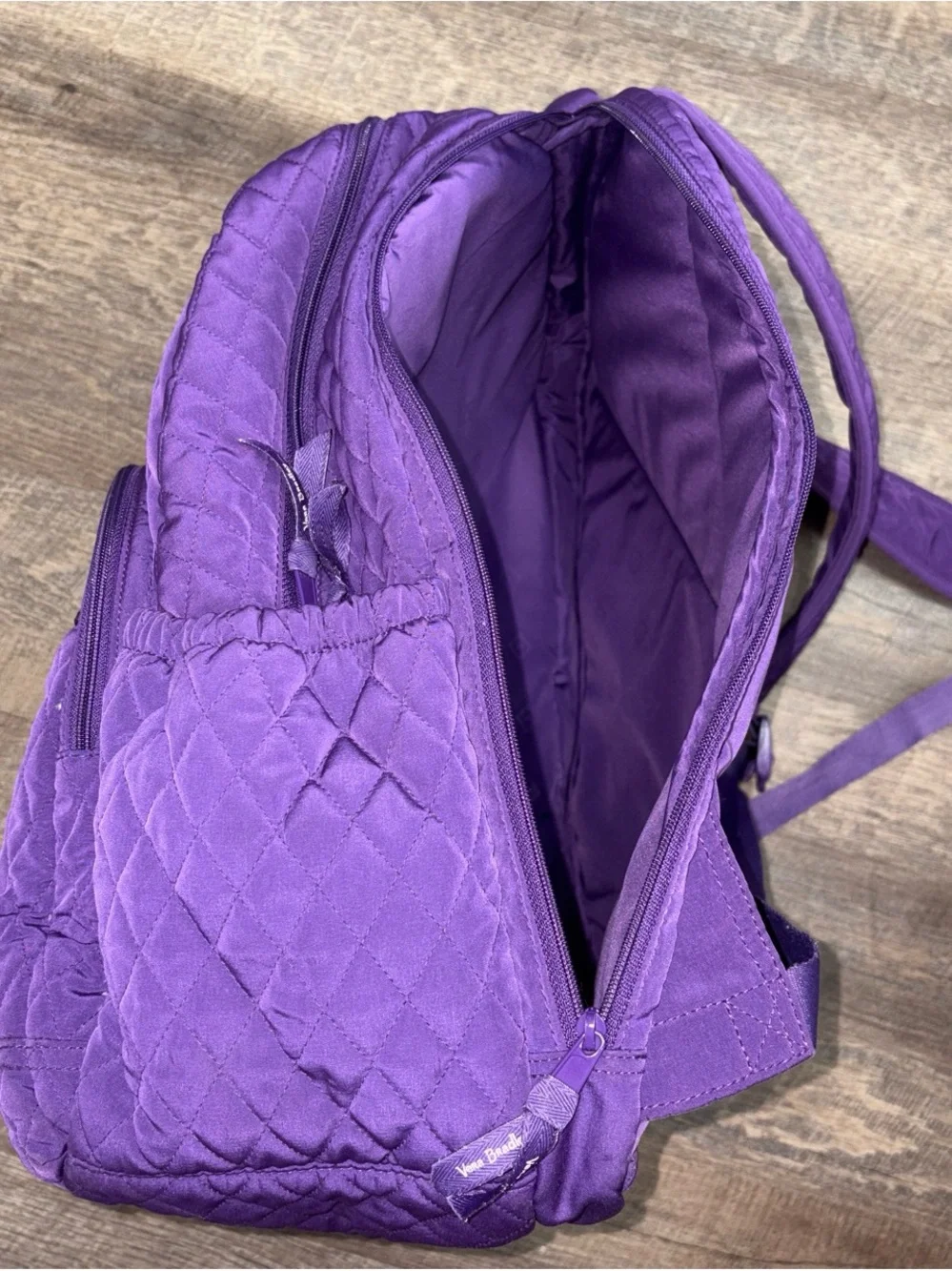 Vera Bradley Quilted Backpack in Bright Purple